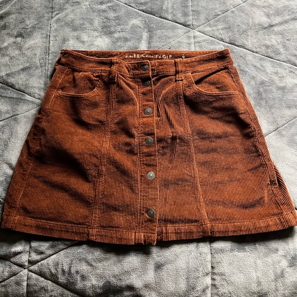 American Eagle Outfitters Orange A-line Mini Skirt - Picture 2 of 5